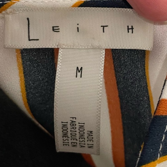 Leith Anthropologie Navy, Rust, and Ivory Sleeveless Dress- Size Medium - Picture 4 of 8